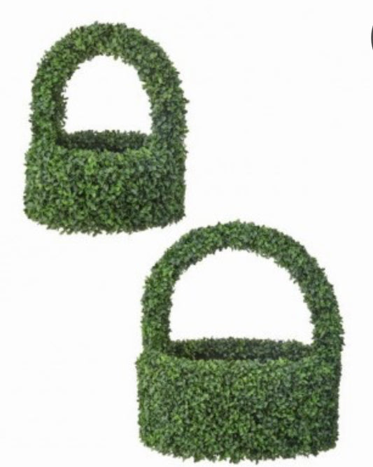 UV BOXWOOD BASKET W/HANDLE 2 sizes