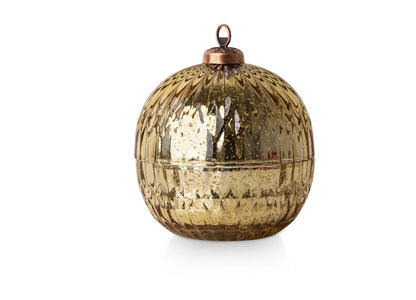 Holiday Champagne - Plaid Ornament Glass Candle
