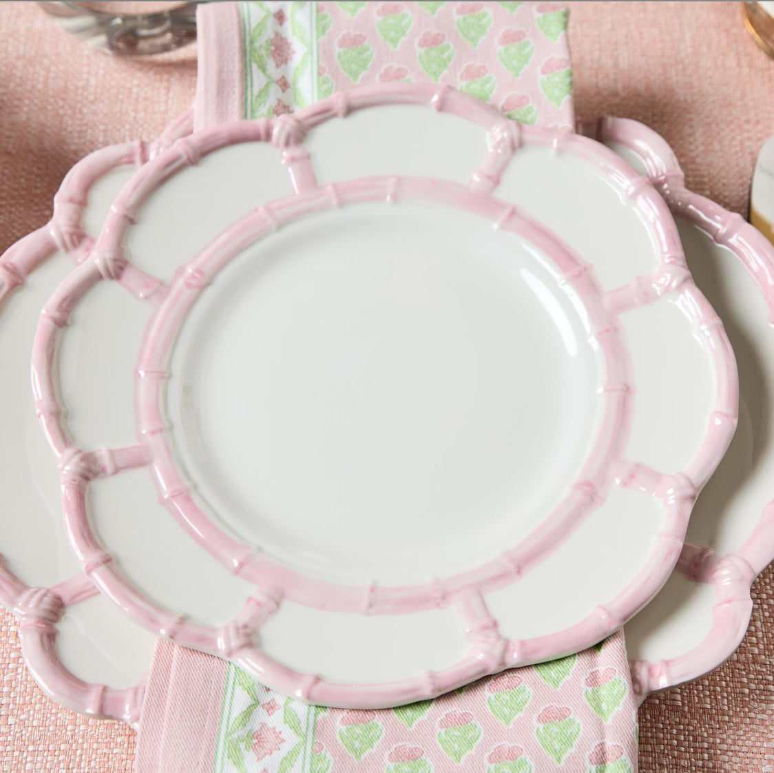 Pink Bamboo Dinner Plates