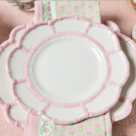Pink Bamboo Dinner Plates