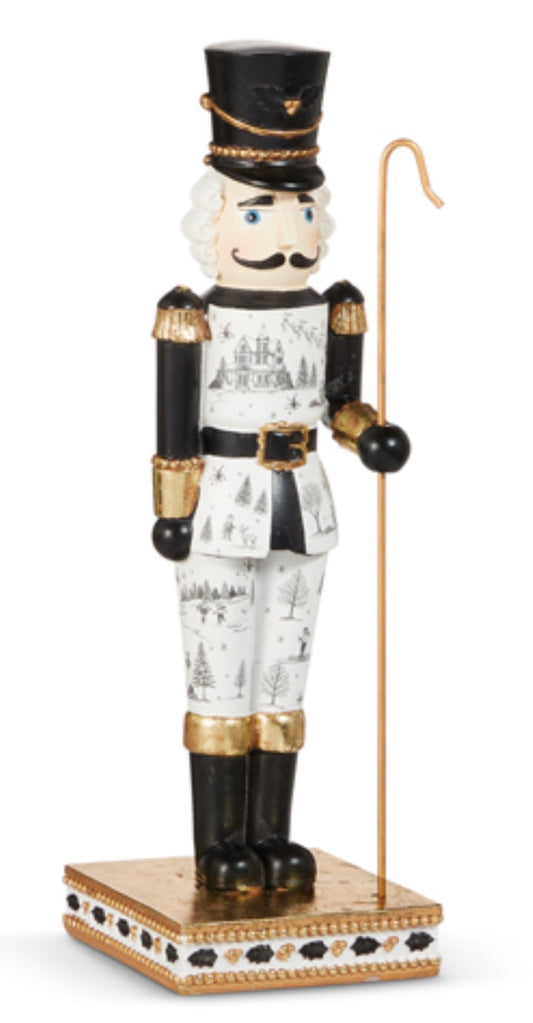 12.5" Black Toile Nutcracker