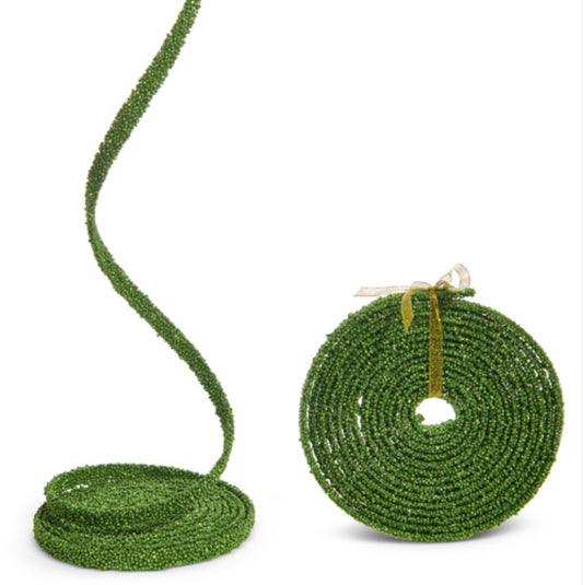 15' X 0.5" GREEN BEADED GARLAND
