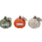 3 Assorted Autumn In The Air Worded Resin Pumpkins