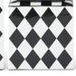 Square Black & White Harlequin Lidded Containers