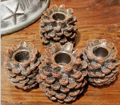 Pine Cone Taper Holders