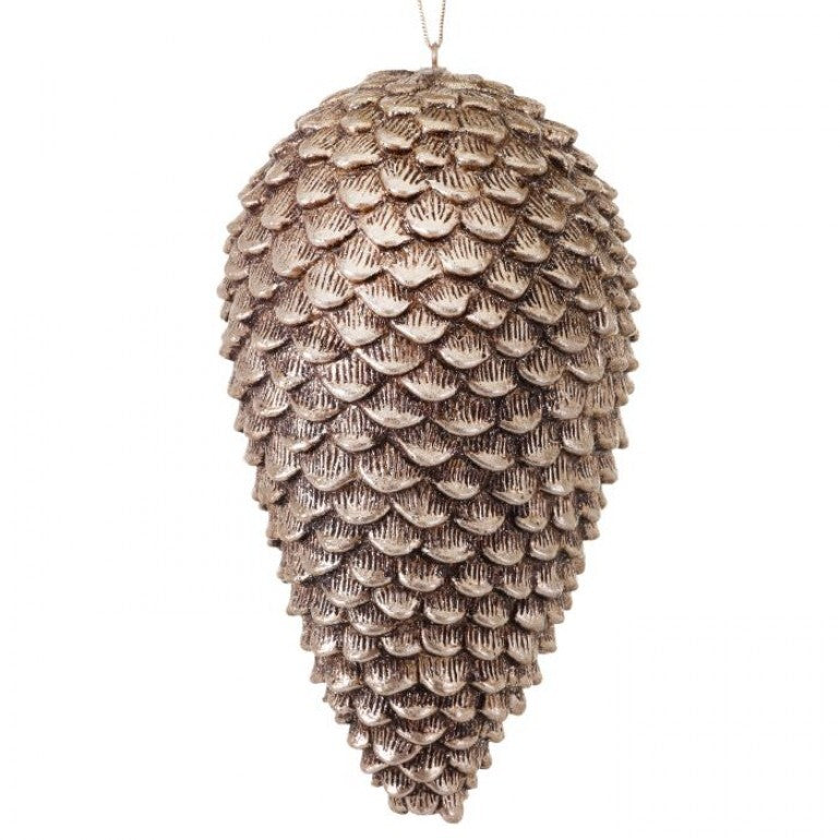 9” glitter Pinecone