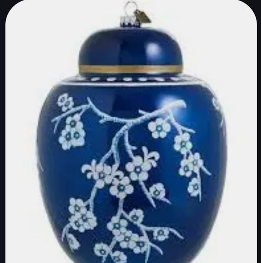 Ginger jar ornament 6.5”