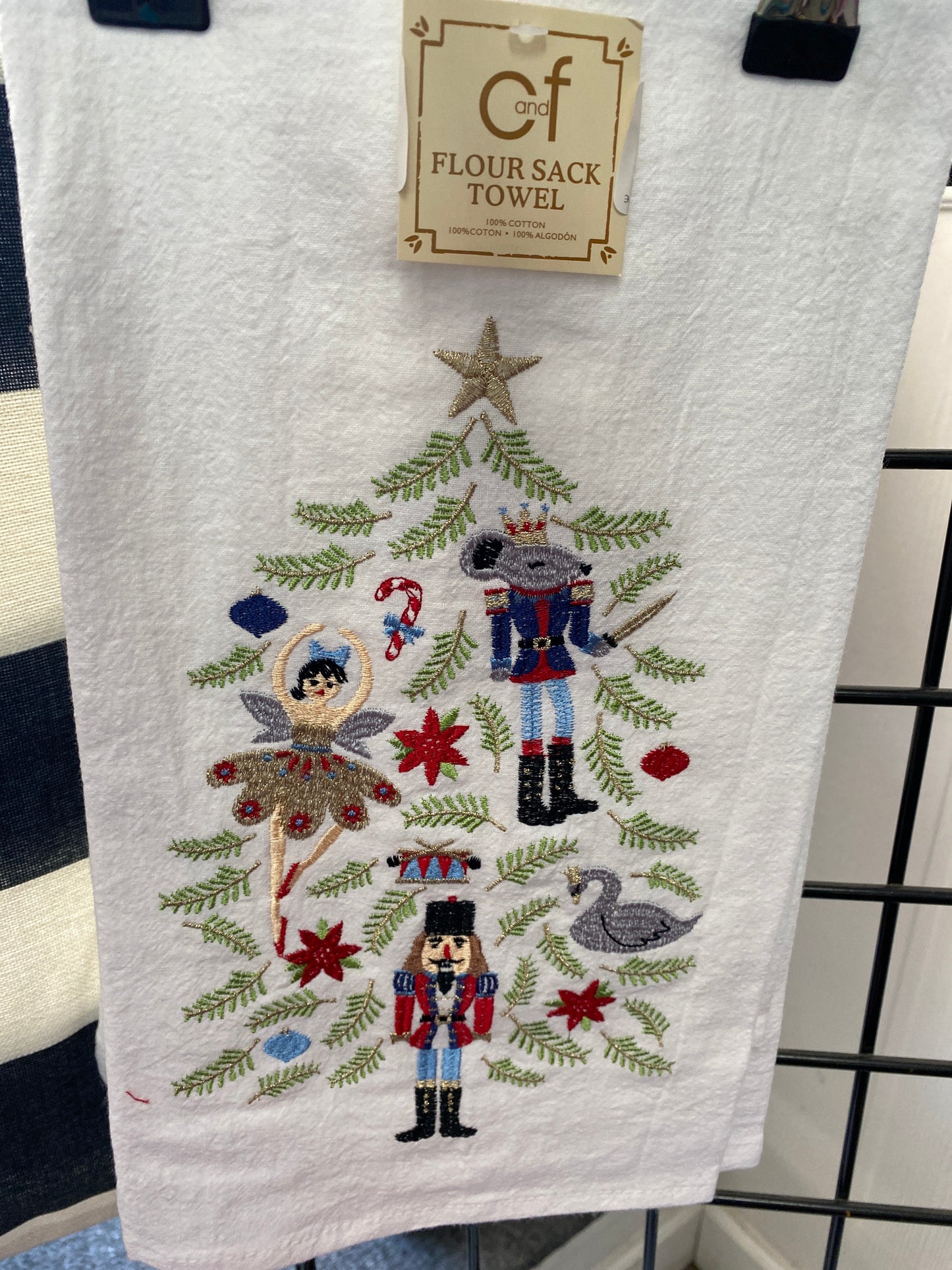 Twelve days of Christmas flour sack towel