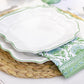 Green floral pattern napkins