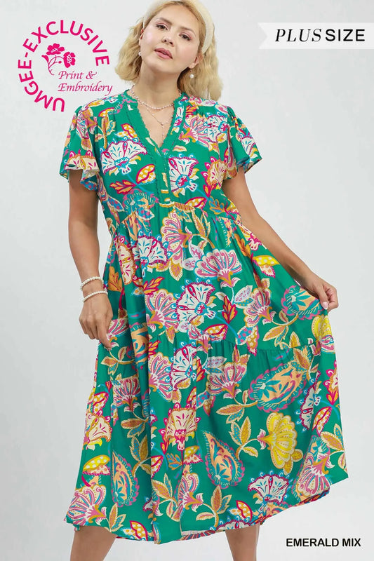 Emerald mix dress