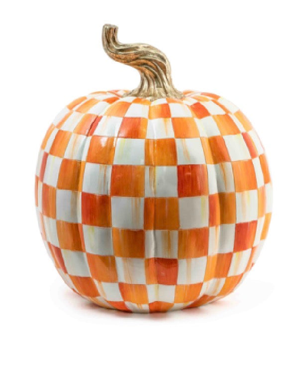 Orange check small pumpkin