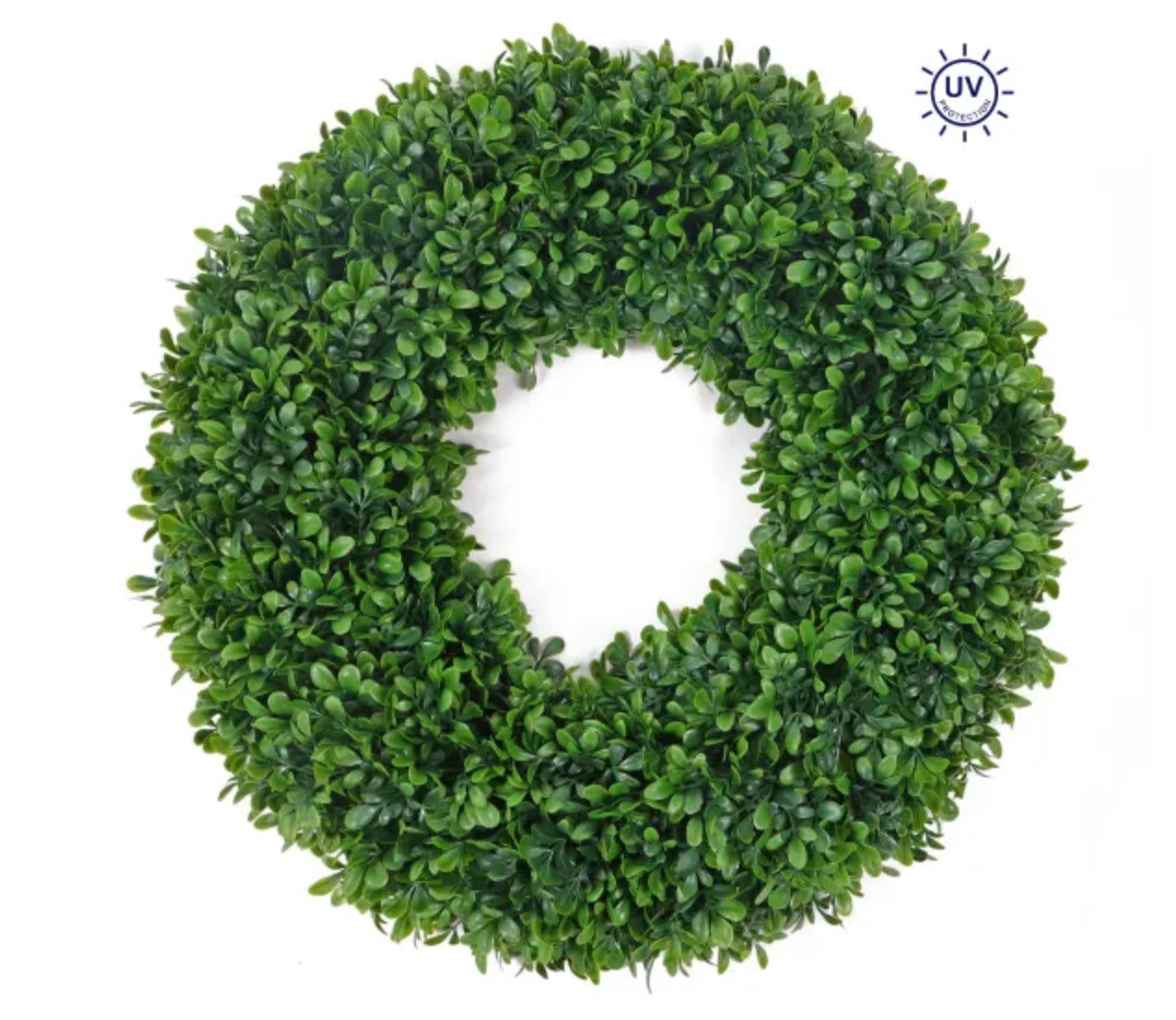 Boxwood Wreath 22" UV bright green