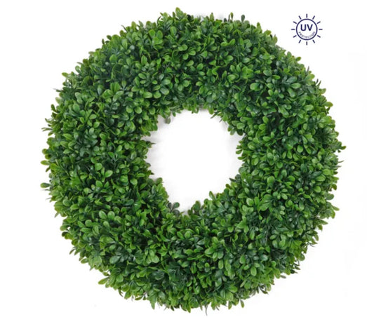 Boxwood Wreath 22" UV bright green