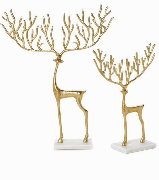 GOLDEN REINDEER SCULPTURE