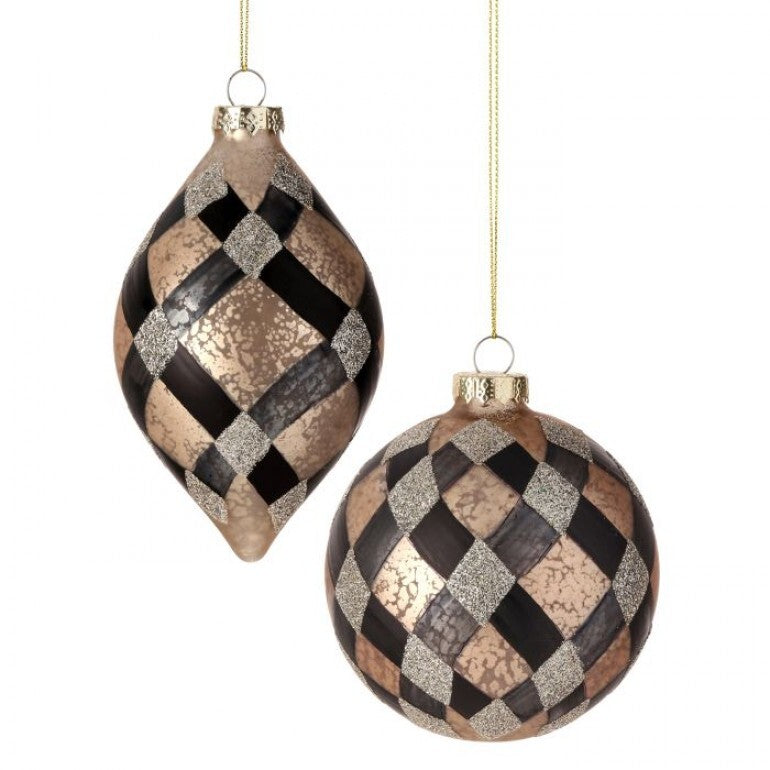 CHECK PRINT BALL/FNL ORNAMENT