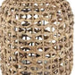 Natural water hyacinth grass lanterns with glass