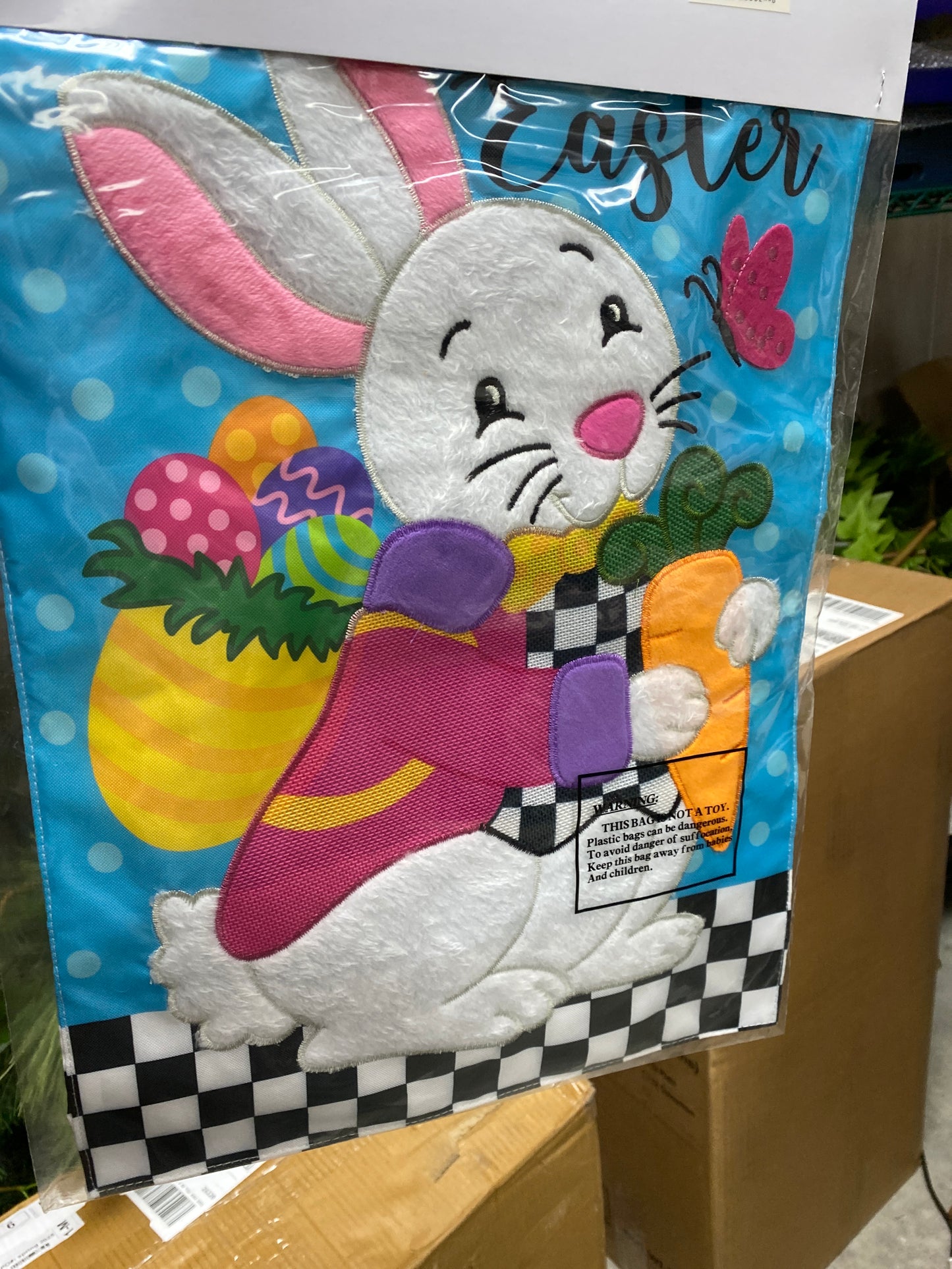 Applique bunny and carrot