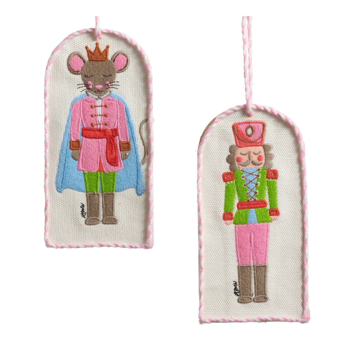 Pastel Nutcracker Ballet Needlepoint Ornament