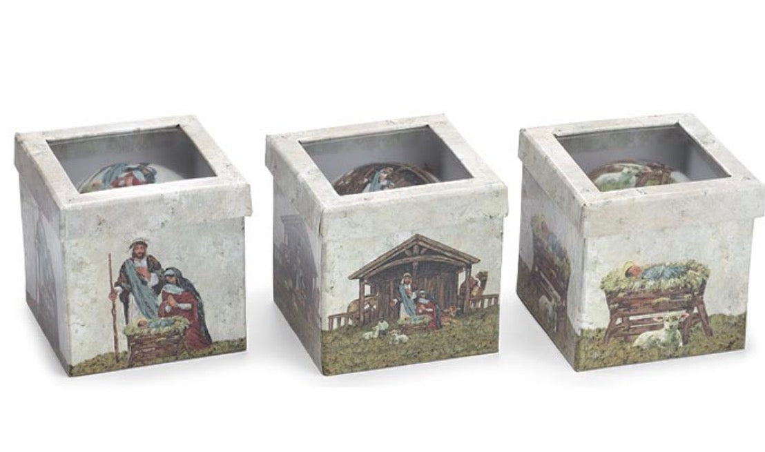 DIVINE IMPRESSIONS NATIVITY 4" ORNAMENT