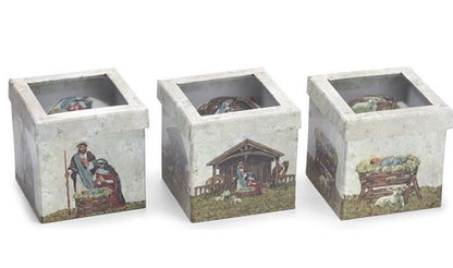 DIVINE IMPRESSIONS NATIVITY 4" ORNAMENT