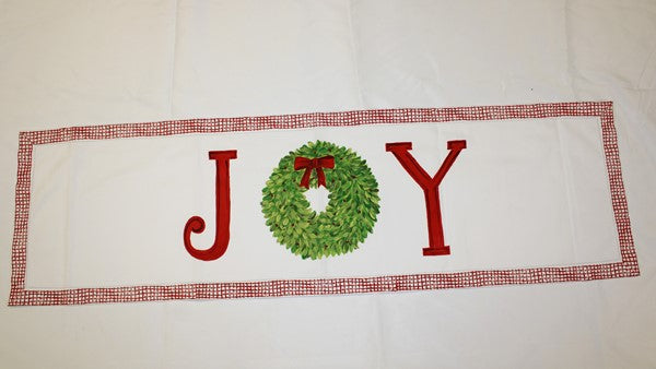 Joy handpainted table runner