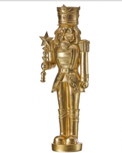 23.5" RESIN GILDED NUTCRACKER