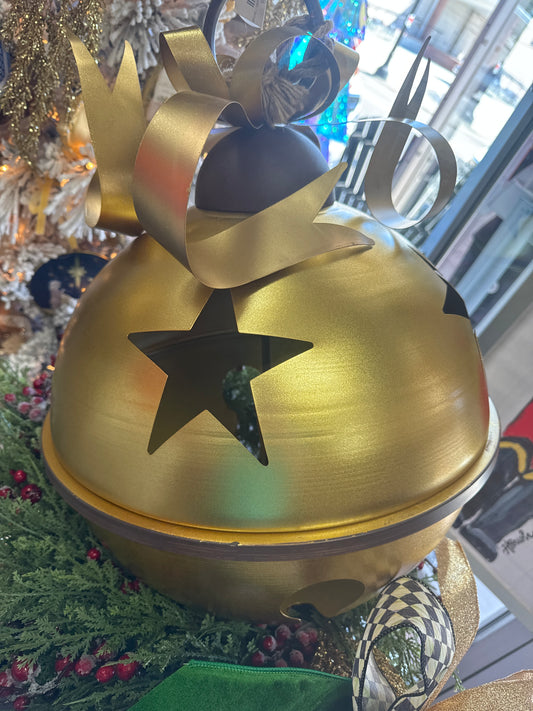 Large Gold metal bells