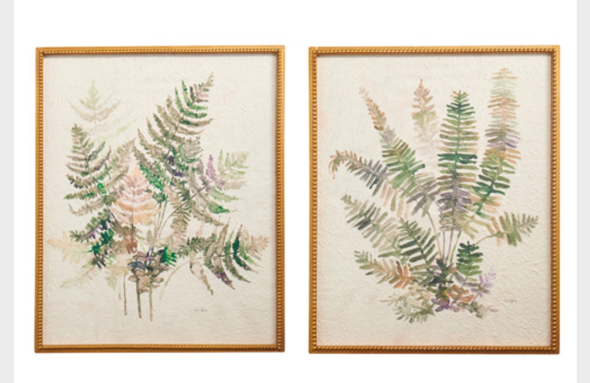 28" Fern Framed Wall Art