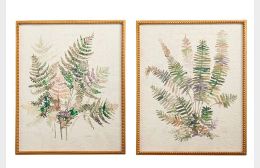 28" Fern Framed Wall Art