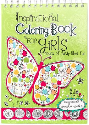 Inspirational coloring book for young girls