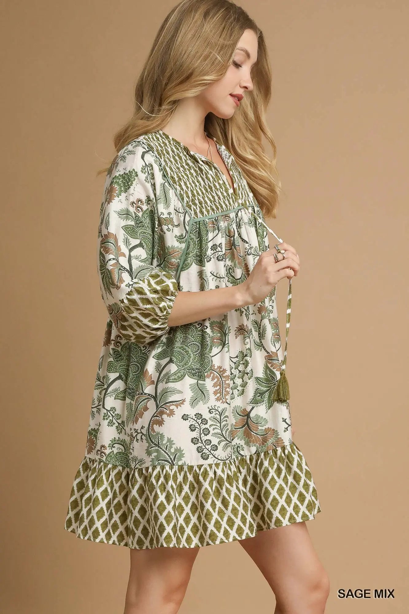 Mixed print Dress