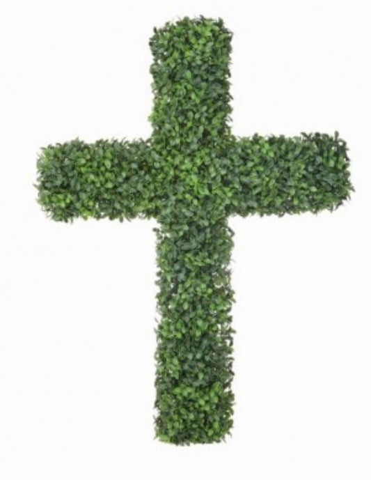 27" UV BOXWOOD DOOR CROSS