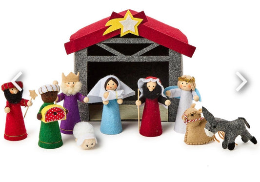 Handcrafted Felt Nativity Set in Gift Box