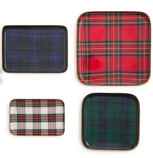 Tartan Decorative Metal Trays