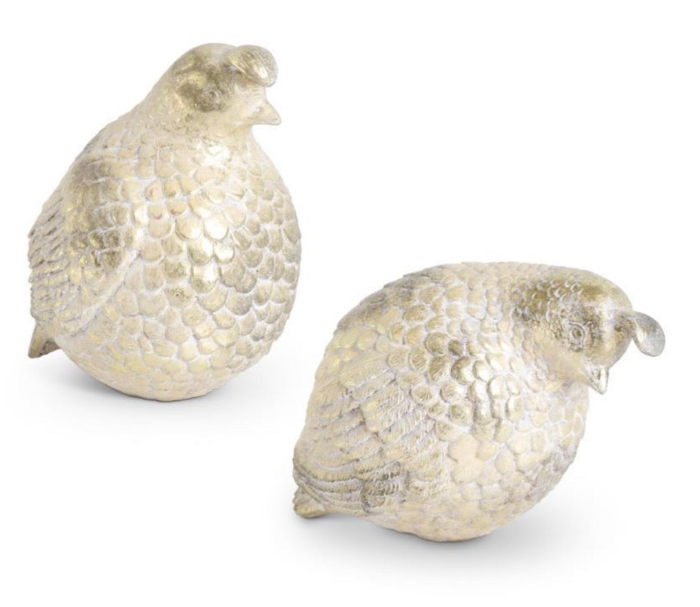 Assorted Gold Resin Partridges
