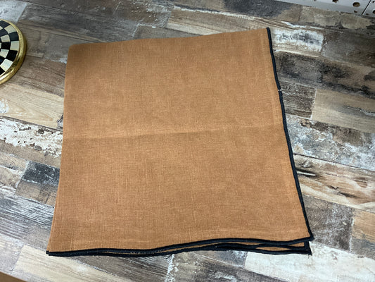 Stonewashed stitch border napkin