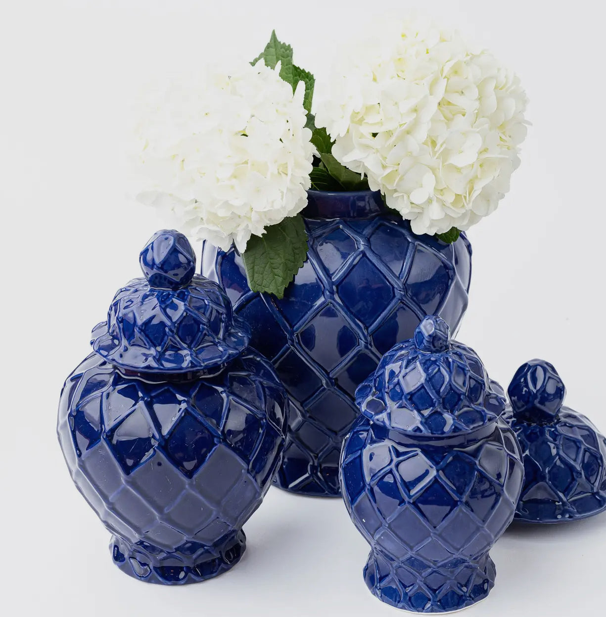 Navy Ginger Jar