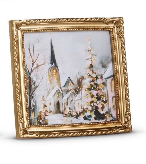 5.5" Twilight Tidings Mini Framed Wall Art