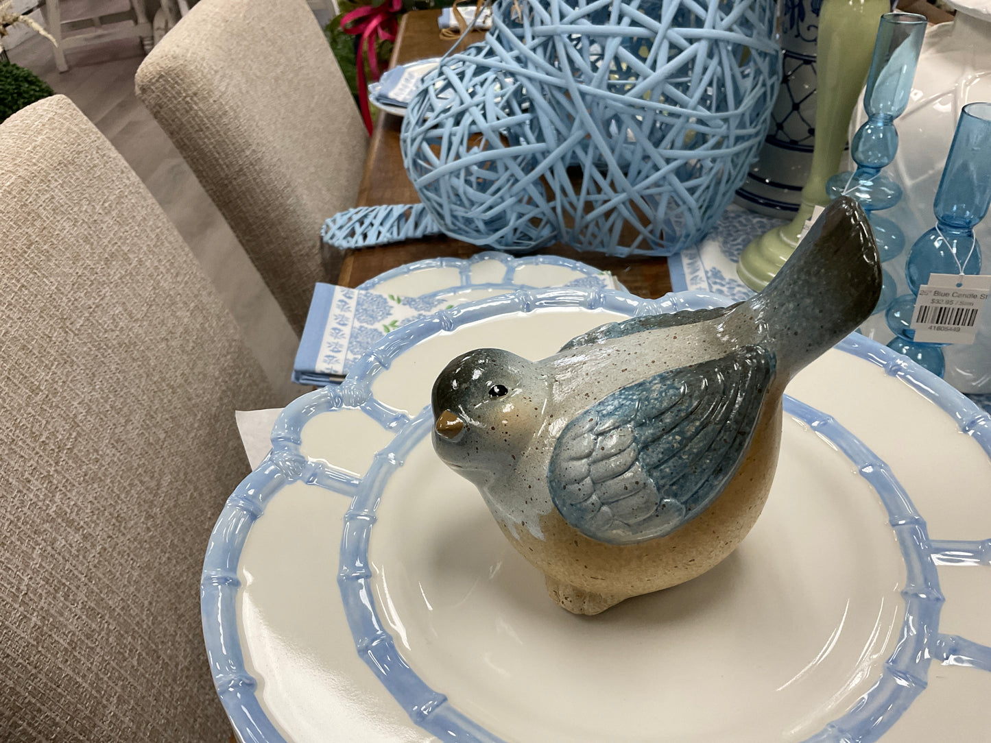 Ceramic blue birds