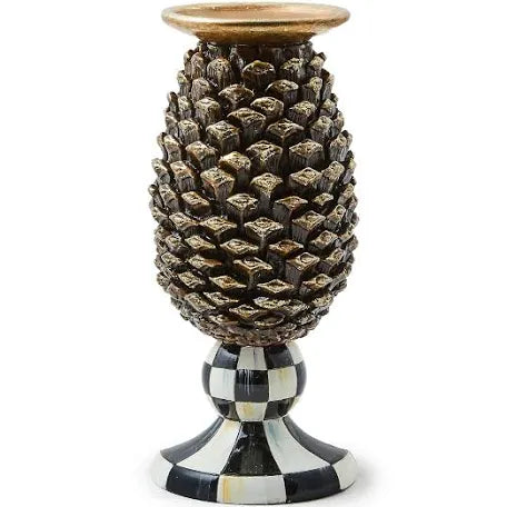 Pinecone medium pillar candle holder