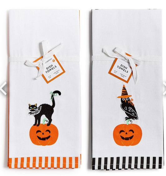 Hocus Pocus Set of 2 Dish Towels Embroidered