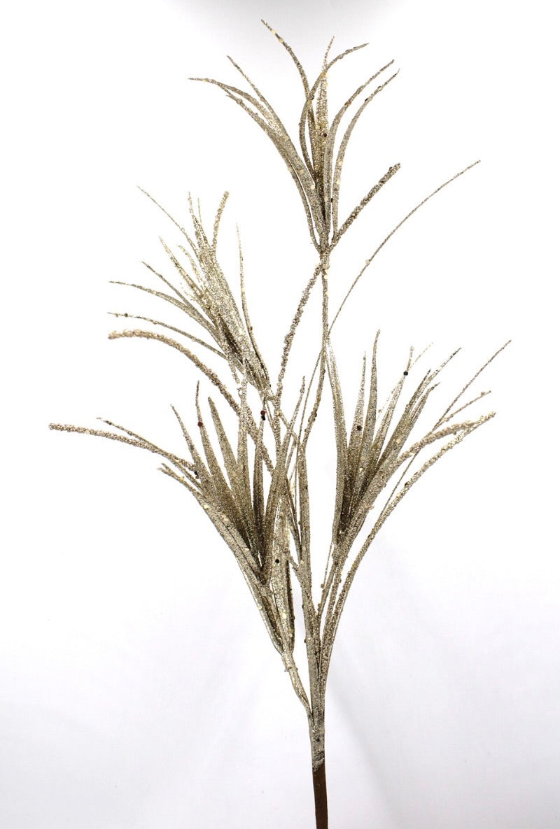 29.5" Gold Glittered Grass Stem