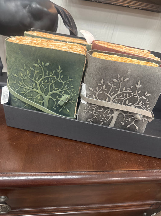 8 inch Leather Tree Embossed Journal
