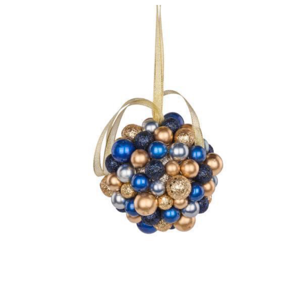 3” multi navy ornament