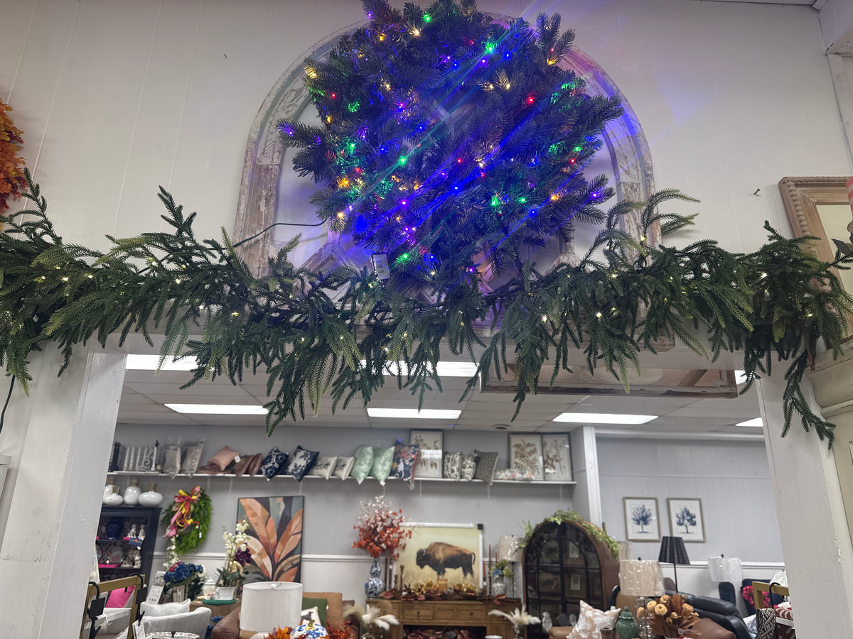 6'X 20" SPINDAL FIR PRELIT GARLAND W150