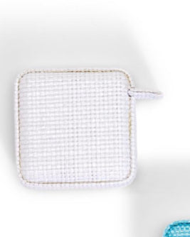 Faux Cane Weave Measuring Tape Assorted 5 Colors: White, Natural, Pink, Aqua, Gray (measures up to 60 inches/150 cm) - Vegan Leather