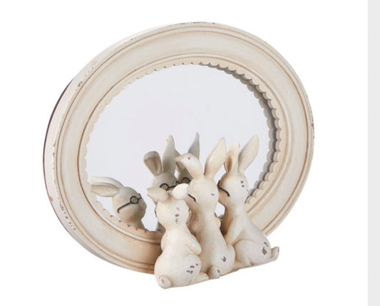 8.25" Rabbits with Glasses Mirror