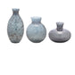 VASES 4"H, 5.5"H, 7.75"H GLASS