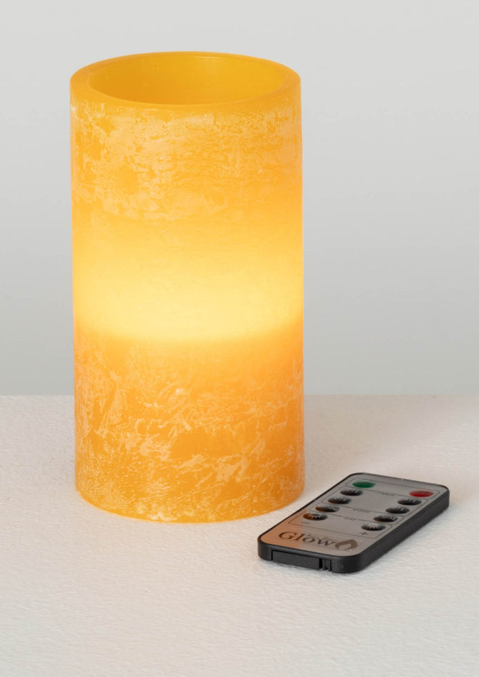 TIMBER LED GLOW CANDLE - GOLD