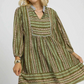 Aztec print baby doll dress